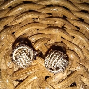 Elegant Tiffany & Co.  Silver Knot Earrings